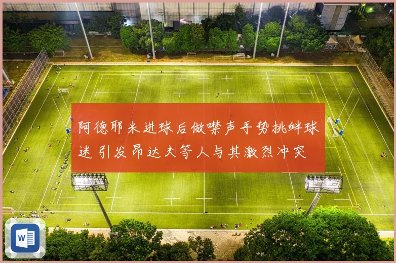阿德耶米进球后做噤声手势挑衅球迷 引发昂达夫等人与其激烈冲突